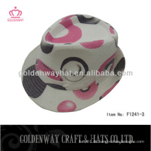 Baumwoll-Partyhut rosa Fedora-Hüte Blumenmuster für Dame-Sommerhüte